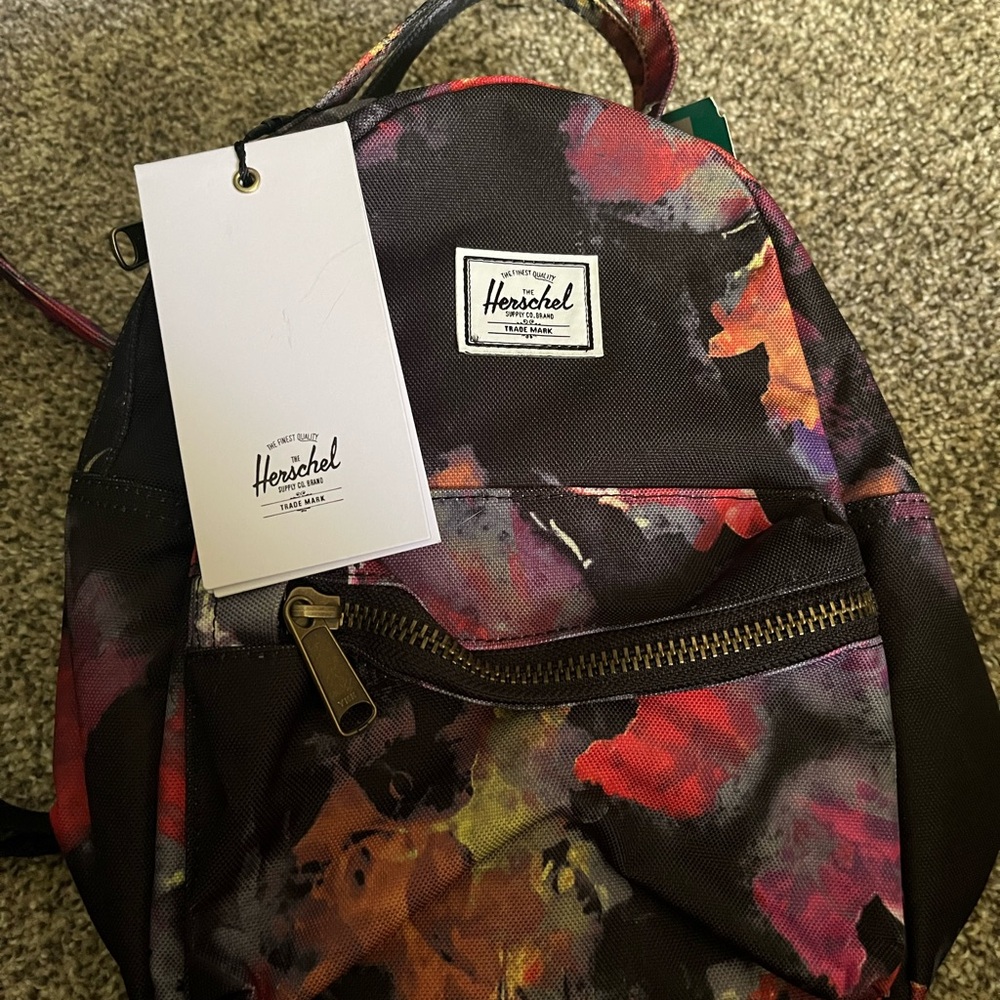 Herschel Supply Company Women's Floral Backpack - Black and Red